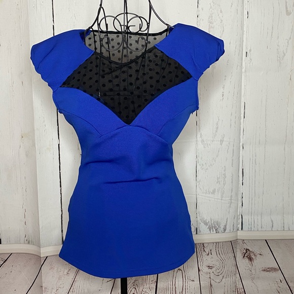 Kardashians Kollection polka dot sheer top - Picture 2 of 7